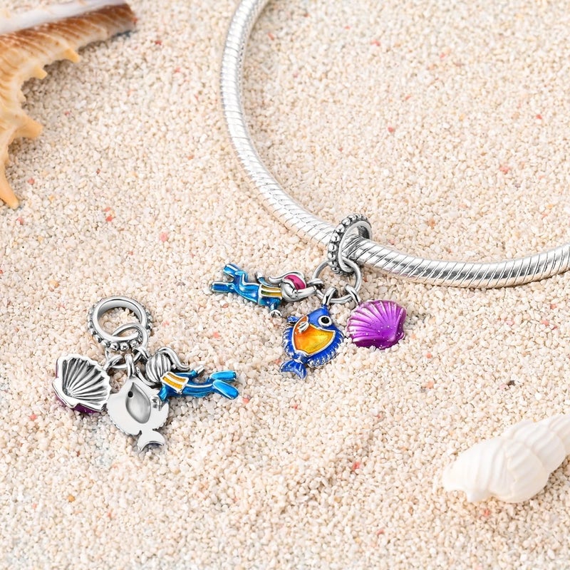 MULA 925 Sterling Silver Charms for Bracelets and Necklaces Lipstick and Bag Dangle Pendants Tower Camera Beads Jewelry Charms for Women - Image 3